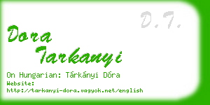 dora tarkanyi business card